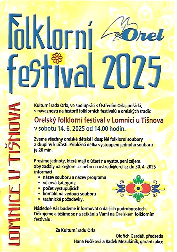 Folklorní festival 2025 (sobota 14. 6. 2025)